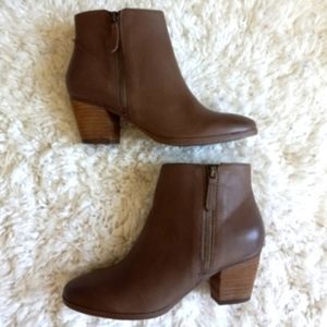 Crown Vintage Sandy Boots Real Leather Boots brown leather ankle booties